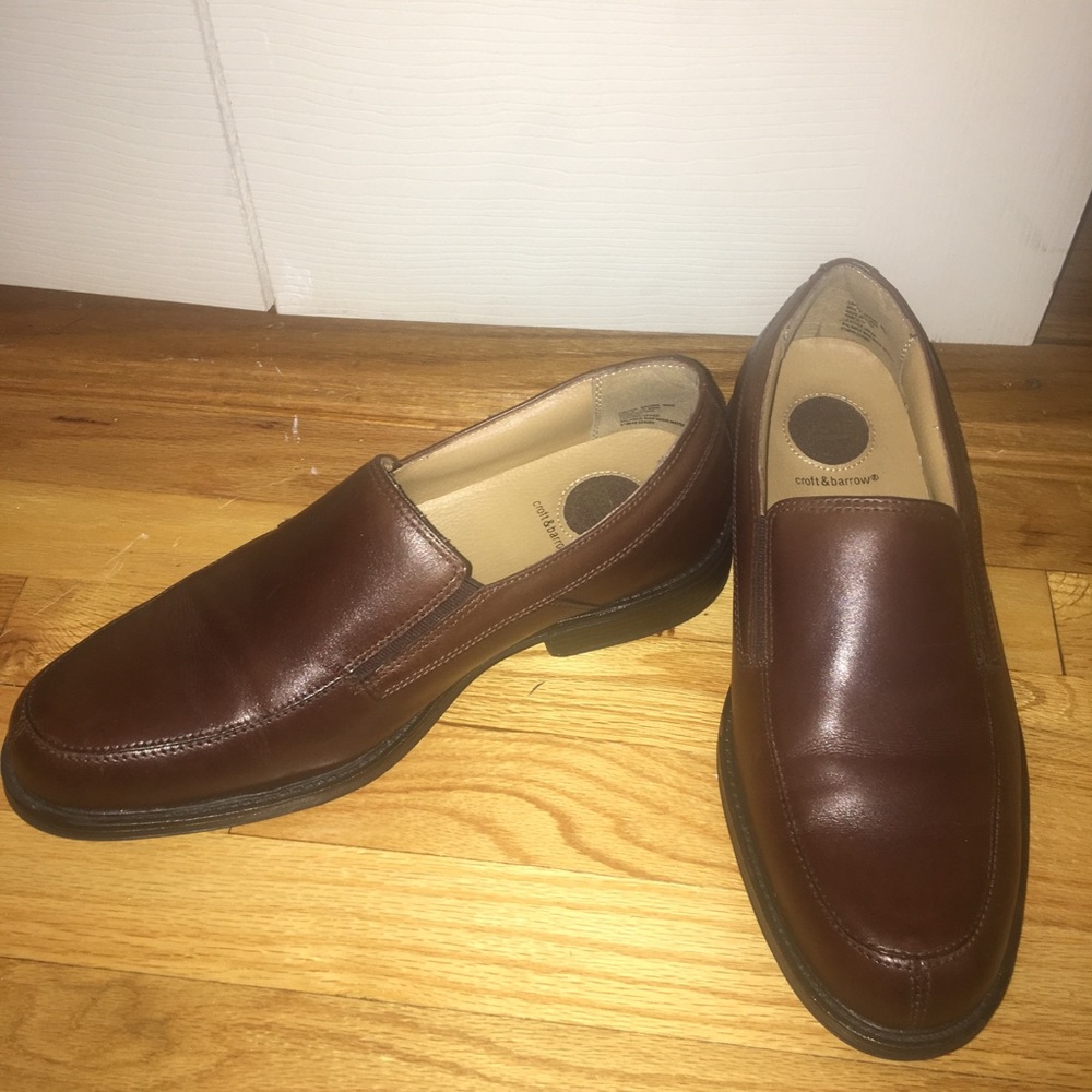 Men’s CROFT & BARROW Brown dress shoes 11.5 Wide
